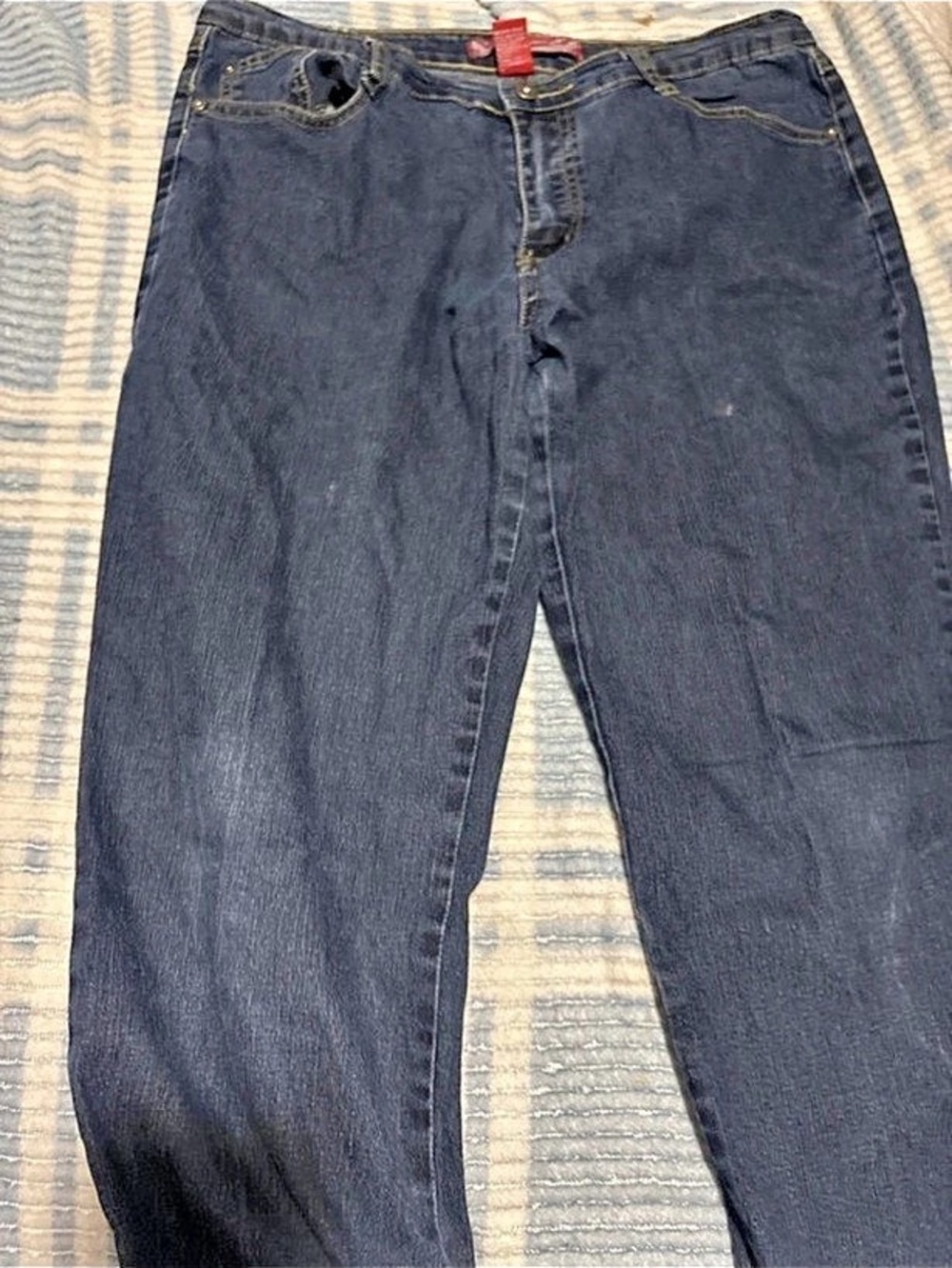 Straight Leg Jeans in Blue Waist 12